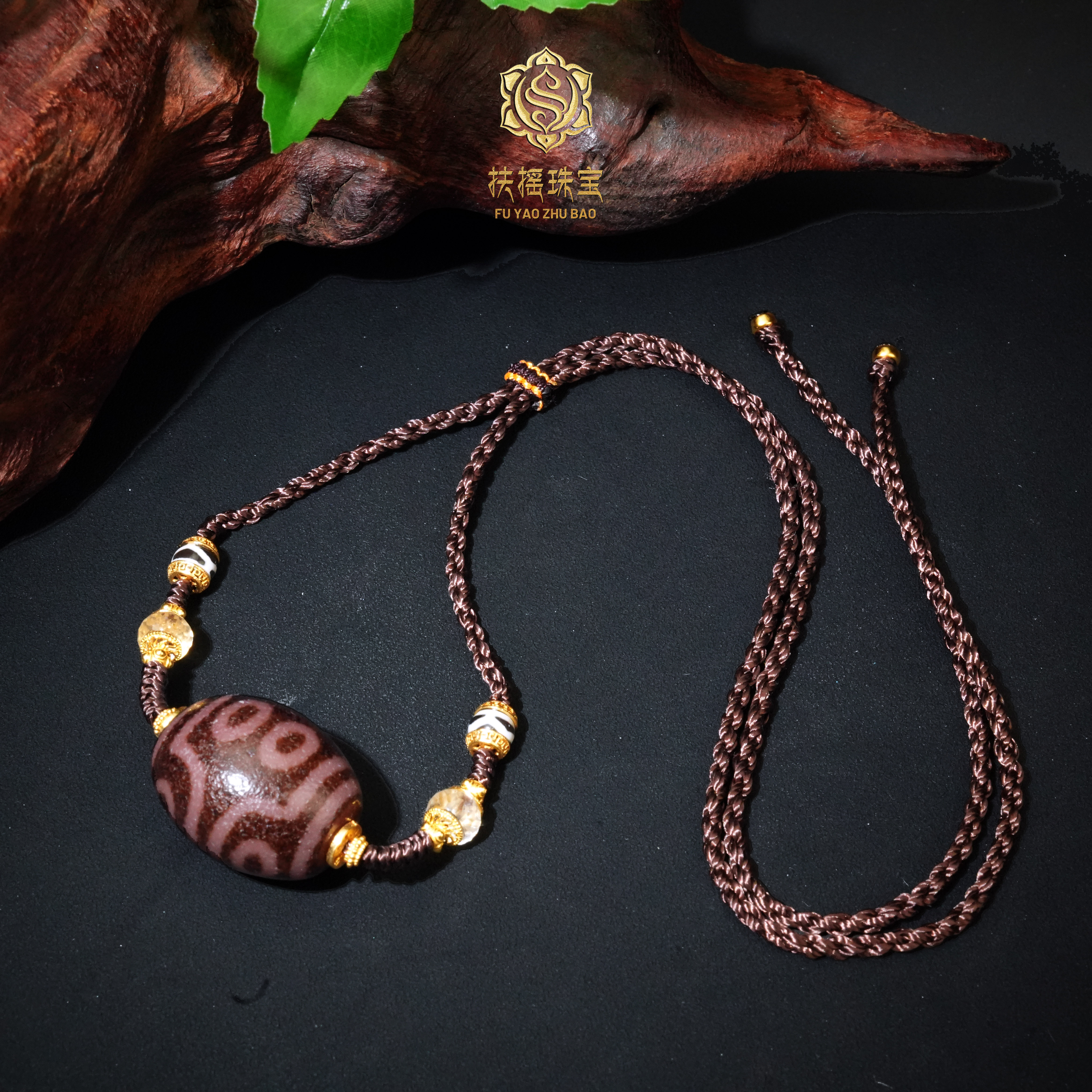 扶摇臻选|ZK页岩七Y达洛玛瑙银款吊坠1400