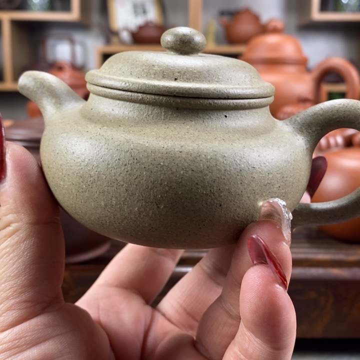 紫砂茶壶一***财原矿紫砂壶