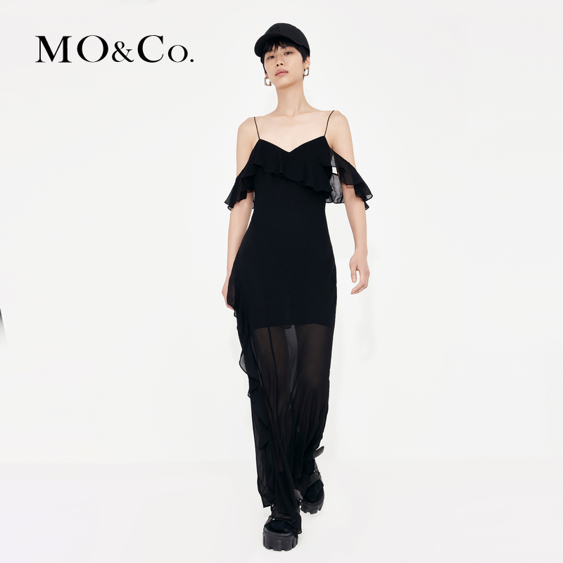【赵老板专属】MOCO开叉吊带长裙连衣裙MBC2DRST11