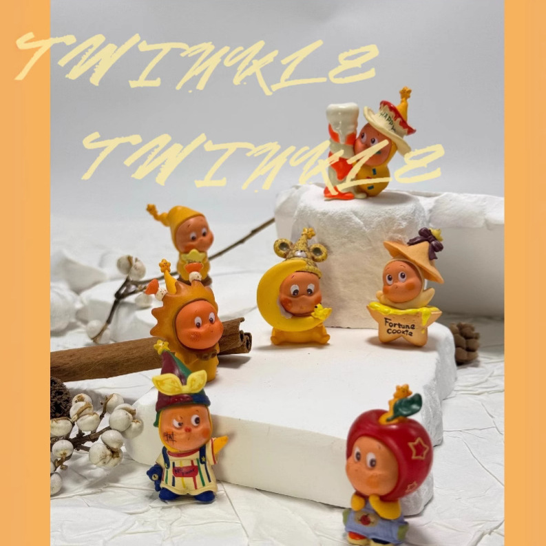 星星人潮玩手办改娃萌粒玩具车载DIY摆件小挂件公仔