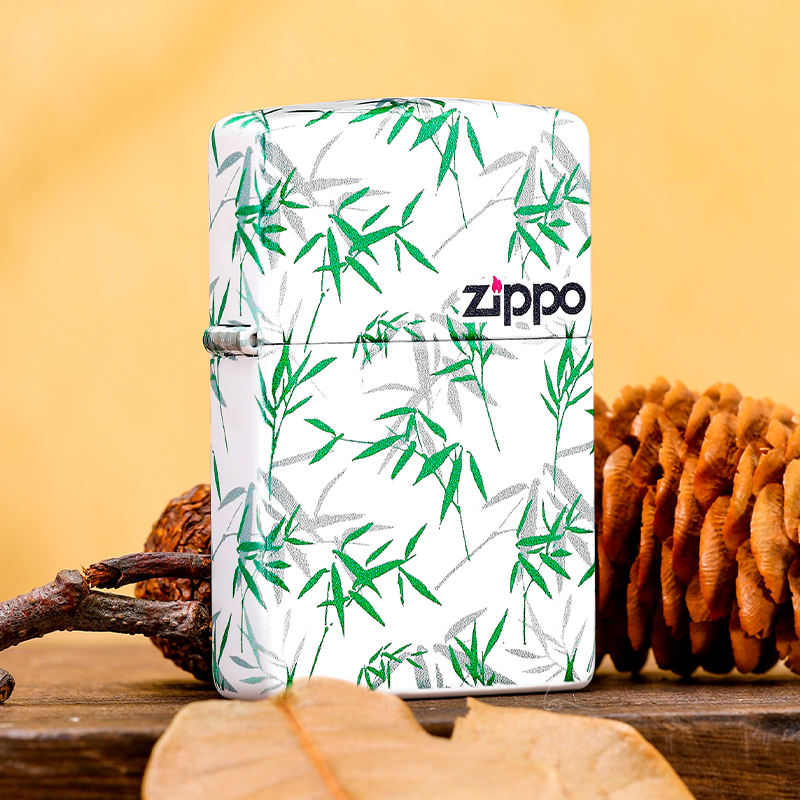 ZIPPO打火机竹影斑驳防风煤油质感送男士礼物新年经典DY8706CY