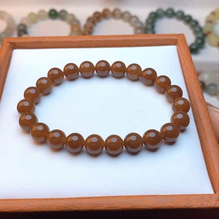 和田玉手链未镶嵌金**同