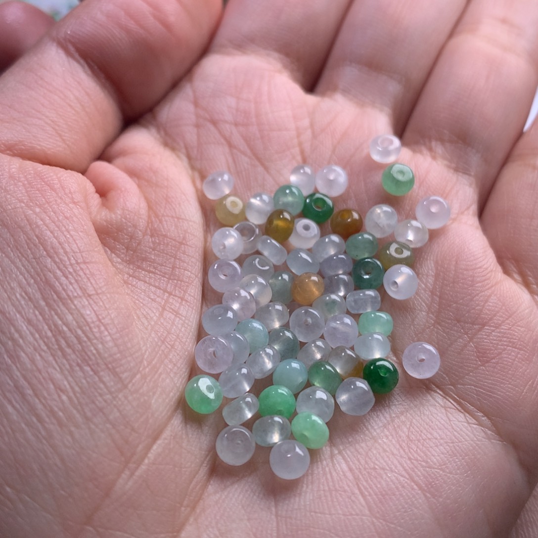 话***人翡翠散珠多样性发货60颗