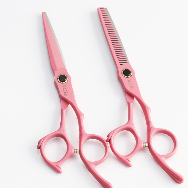 6寸粉色轴承美发剪 发型师美发剪 理发店理发剪
