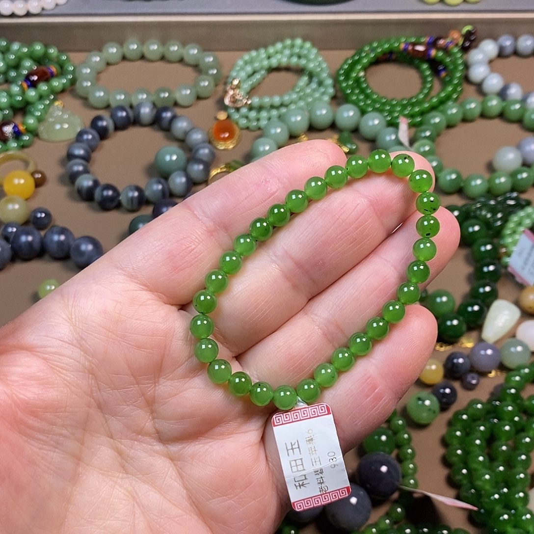 和田玉6mm手串未镶嵌