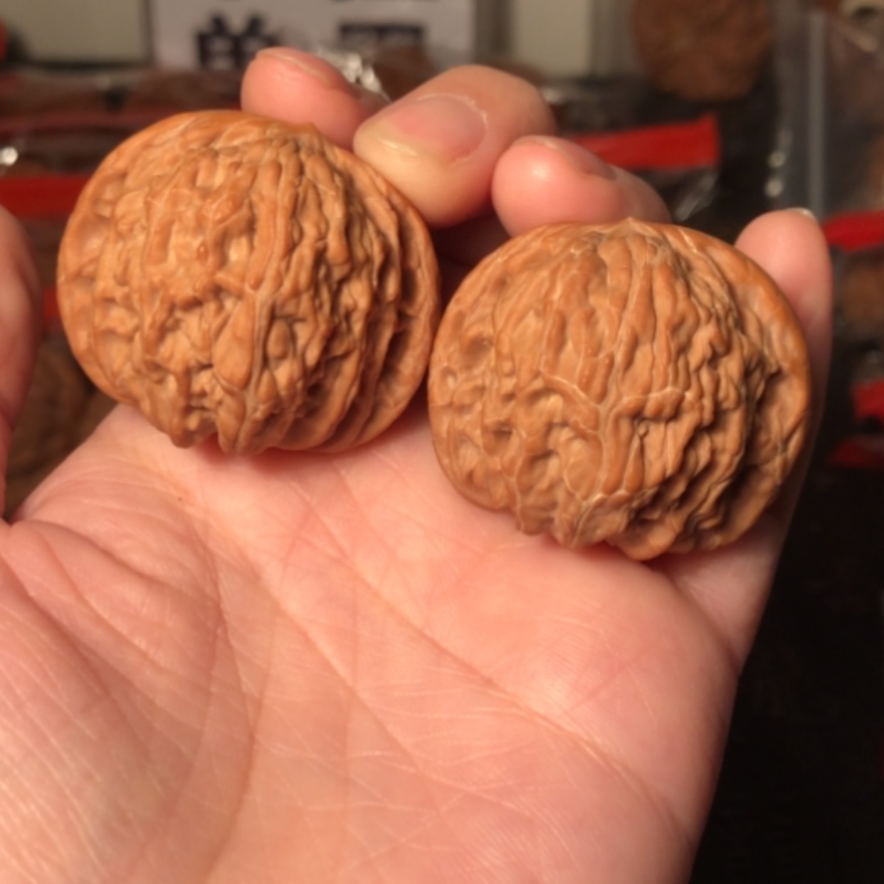 【闪购商品】文玩核桃把件磨盘39