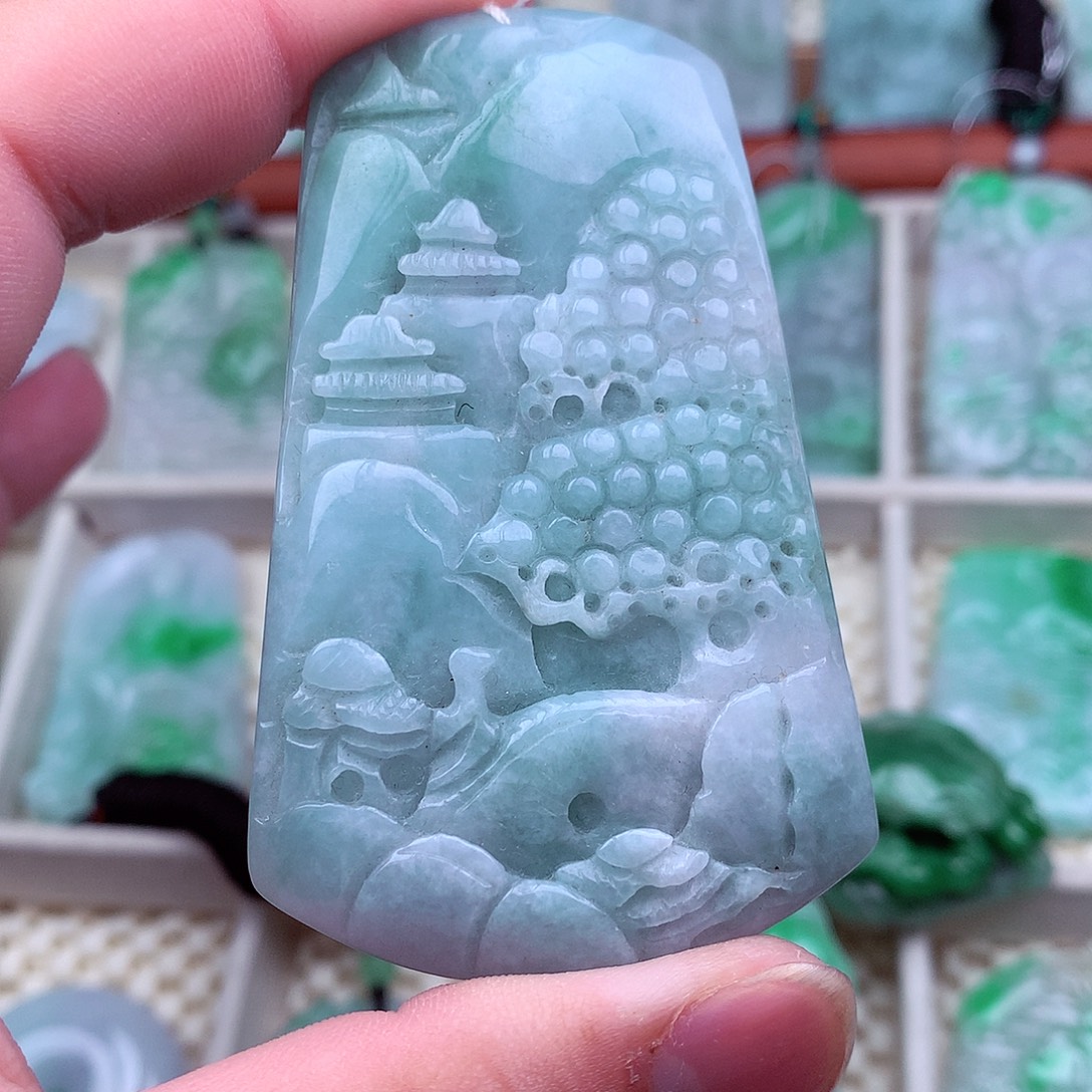 翡翠未镶嵌吊坠(不含链)