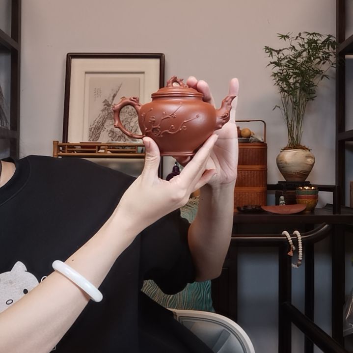紫砂茶杯报春壶半手