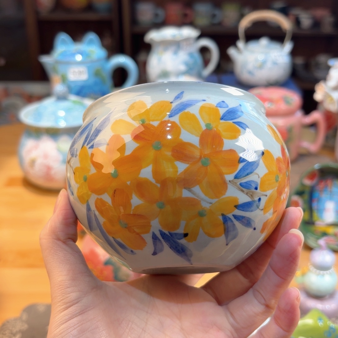 景德镇手绘高温釉下彩陶瓷茶具
