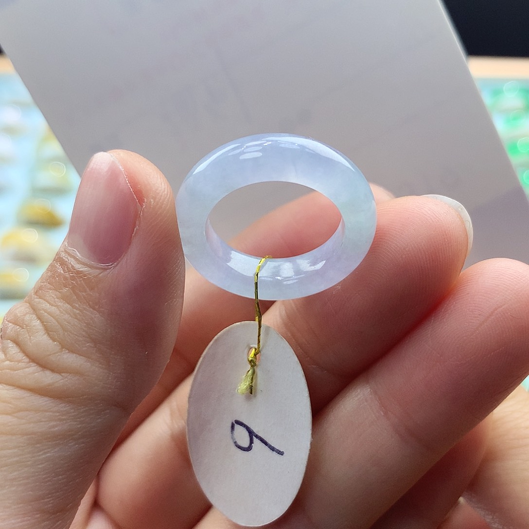 翡翠未镶嵌戒指9圈