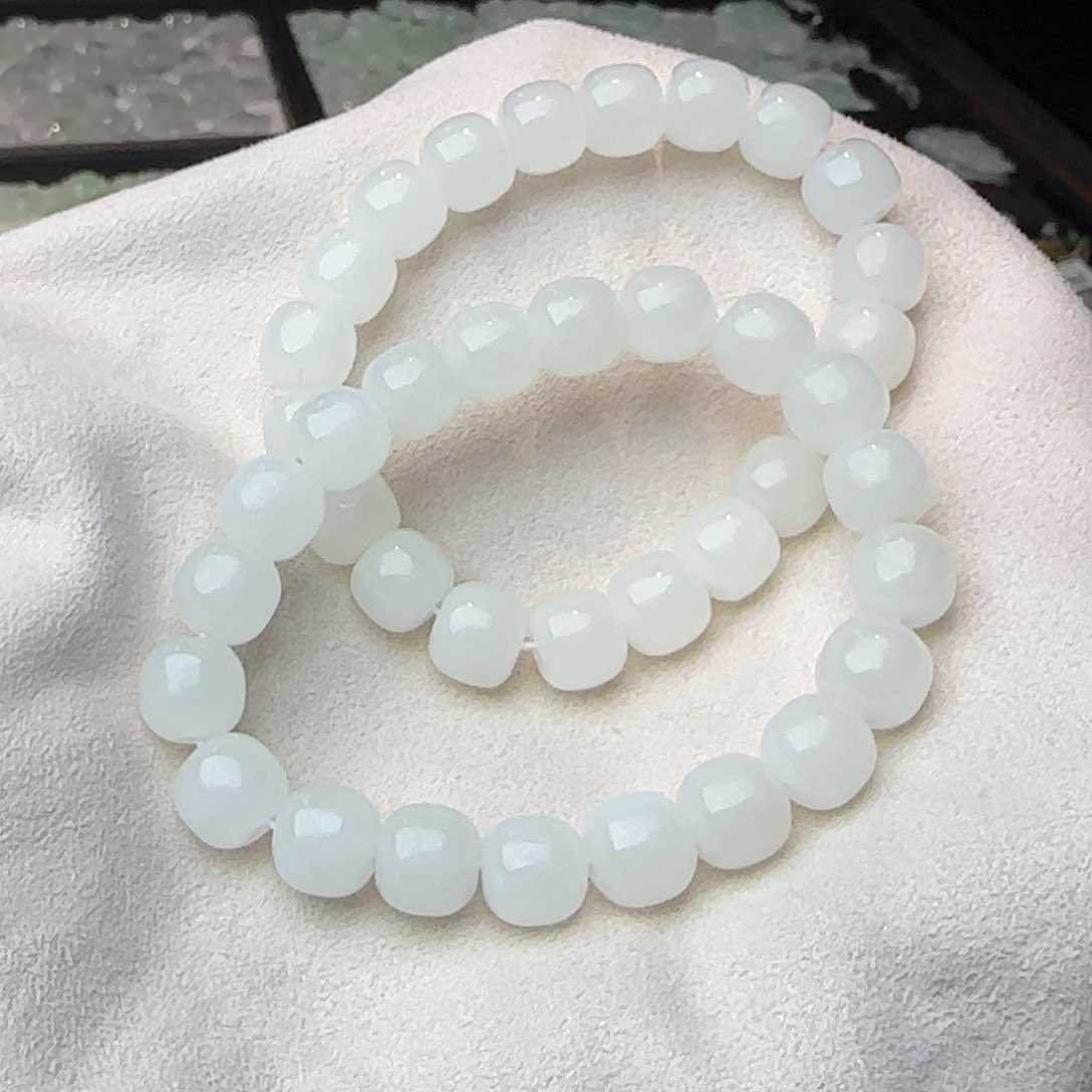 和田玉（糖玉）手链未镶嵌手串