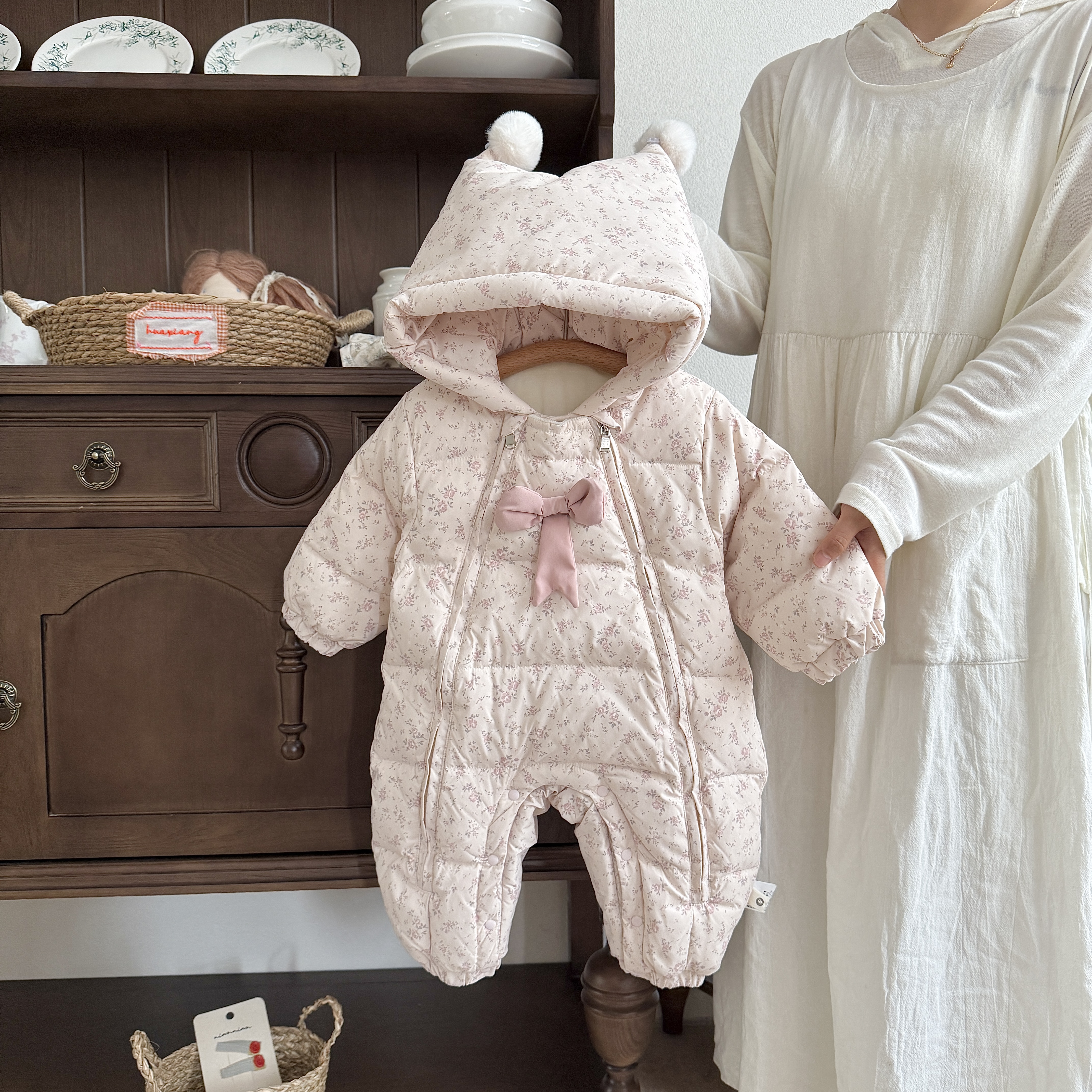 【冬款】婴幼儿连体衣宝宝满月百天周岁礼服爬服冬季婴儿babi