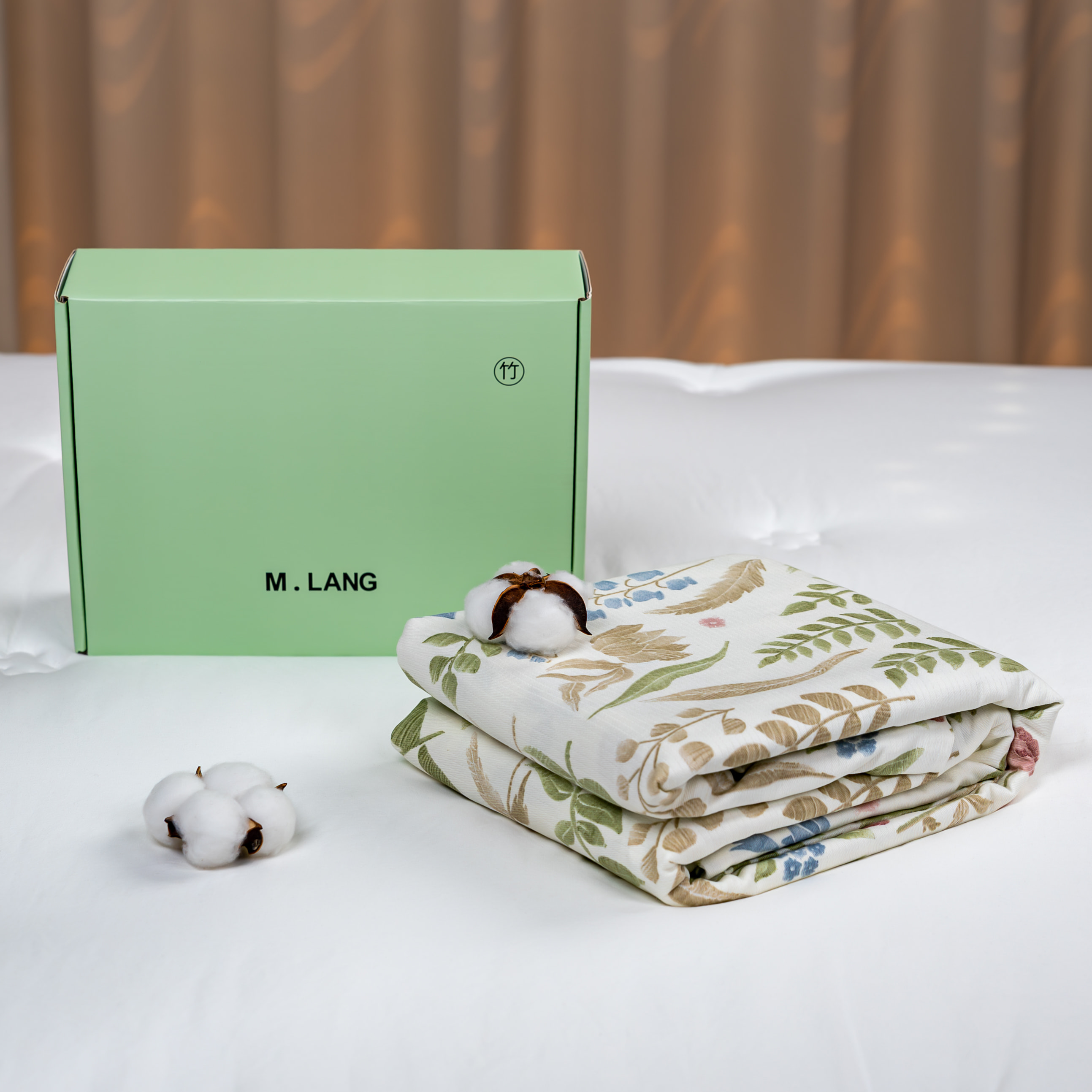 【京かわ会社】竹小棉床单230*250cm 铃间花影