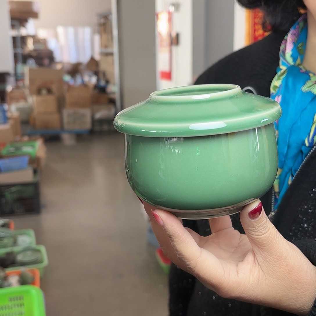 龙泉云间青瓷小米茶器