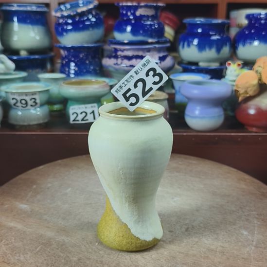 景德镇手工高温陶瓷：小号美人瓶内口5.5高14