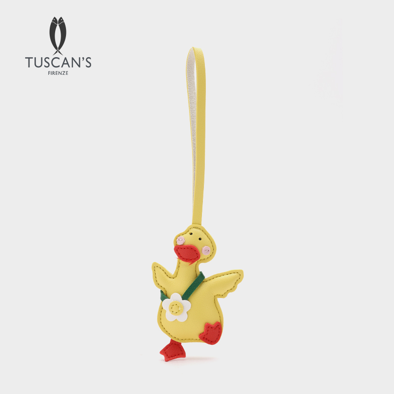 TUSCAN'S少女心可爱鸭子包包小挂件呆萌加油鸭箱包配饰时代双鱼