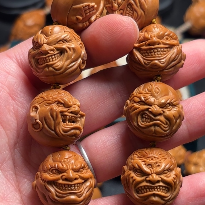 橄榄核手串/手链彩****豆