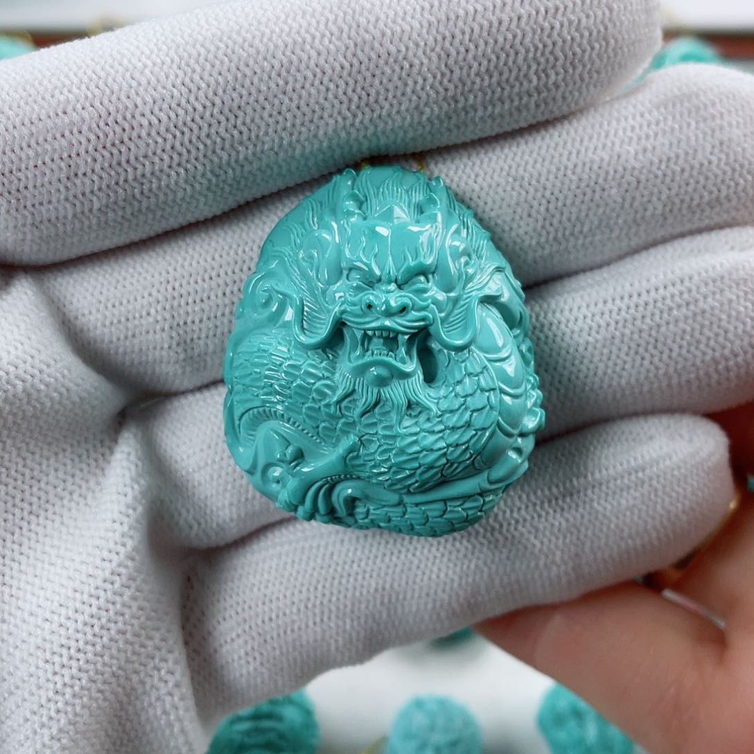 绿松石车挂未镶嵌