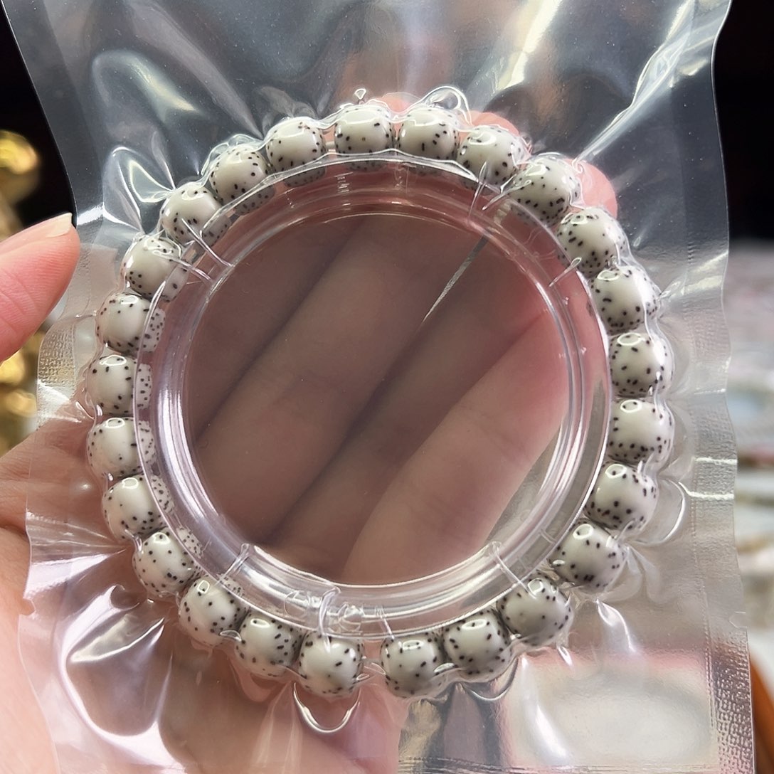 星月菩提手串Fqh9*8原白 侧留白 细小星