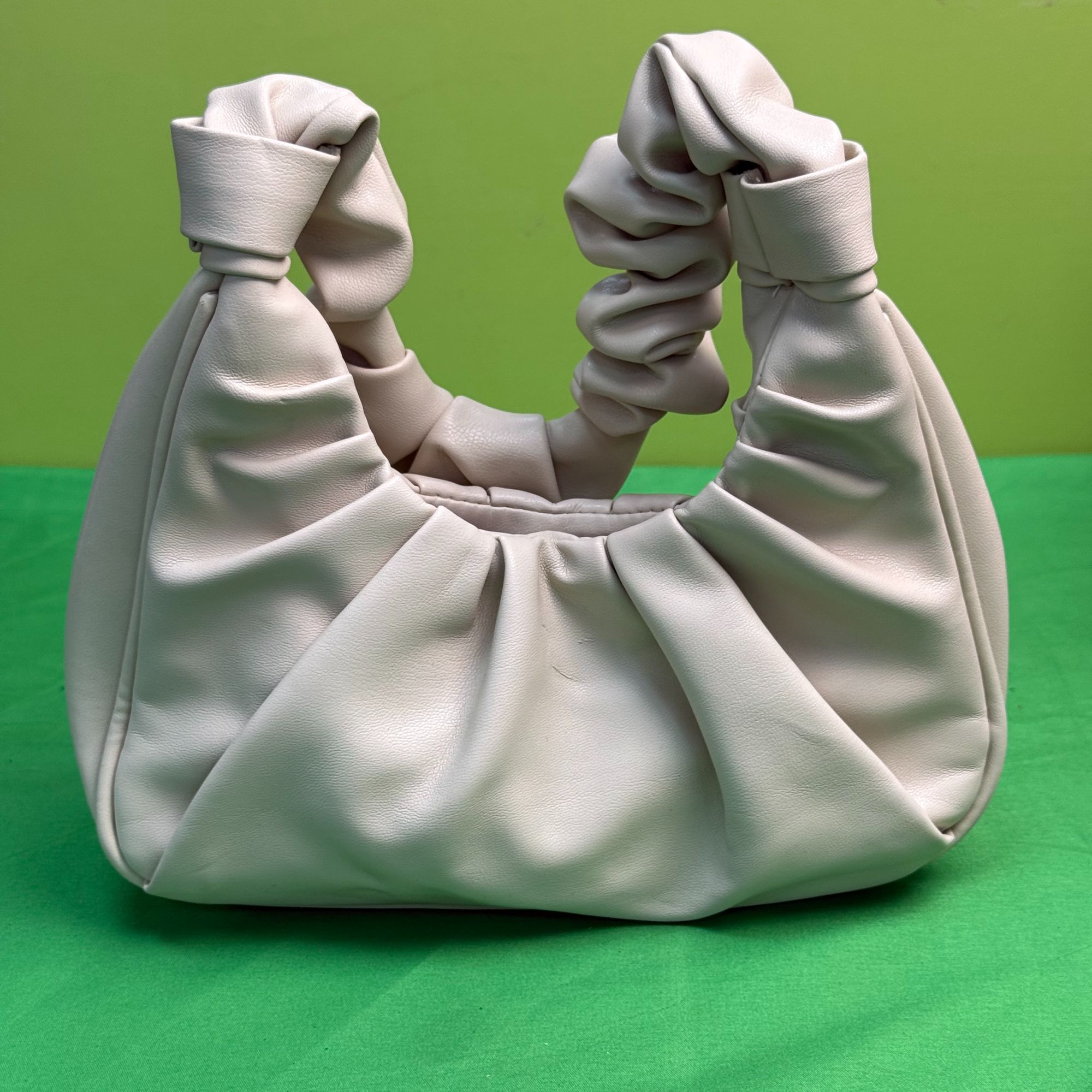 【63】手机袋褶皱单根单肩水饺手提包绿色手拎包轻奢蓝色设计师黄色