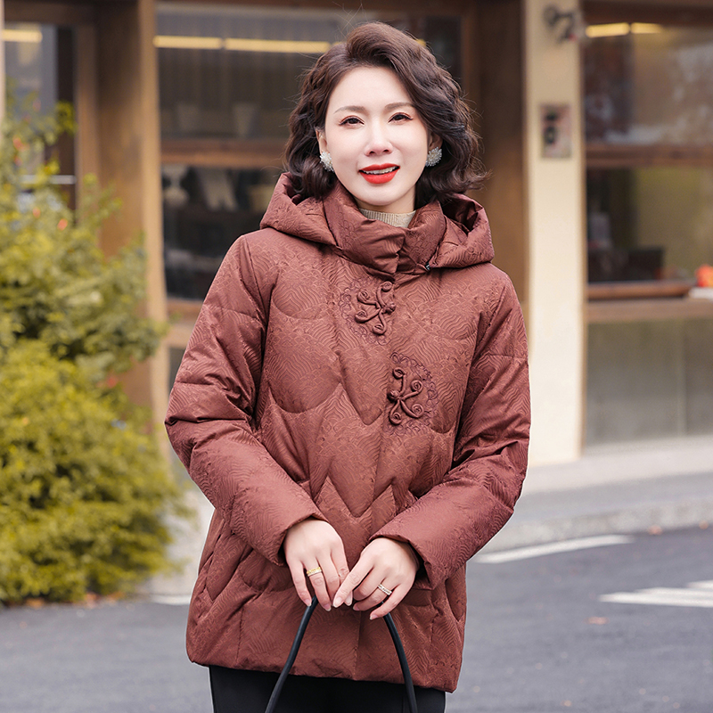 恒源祥集团彩羊2025秋冬新中老年女装洋气羽绒服中年妈妈宽松外套