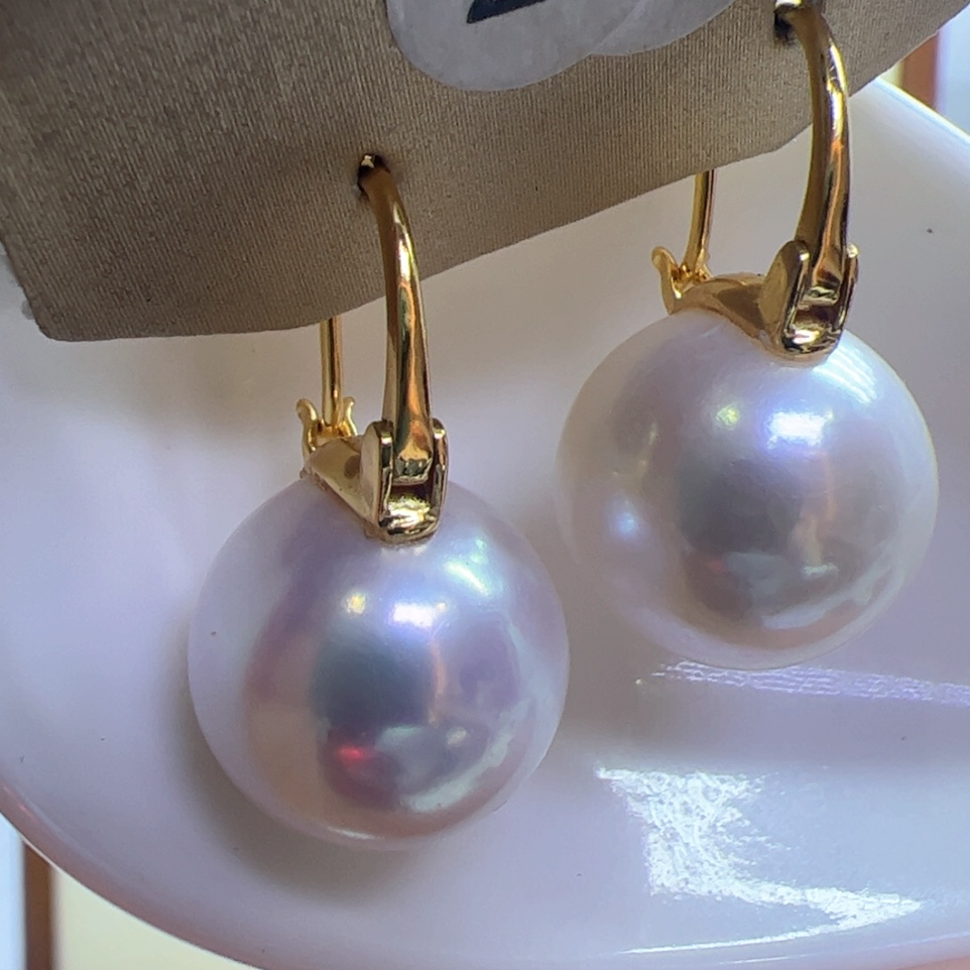 淡水珍珠耳饰银S925镶嵌