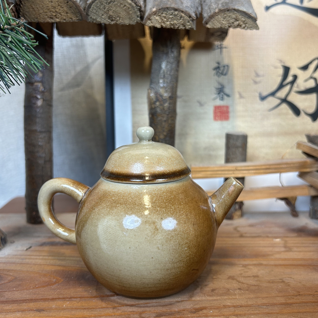 复古岩矿柴烧龙蛋壶