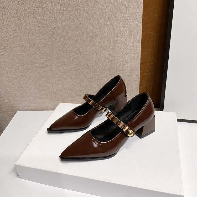 高跟鞋子女2025新款尖头法式绝美玛丽珍女鞋美拉德秋款尖头单鞋女