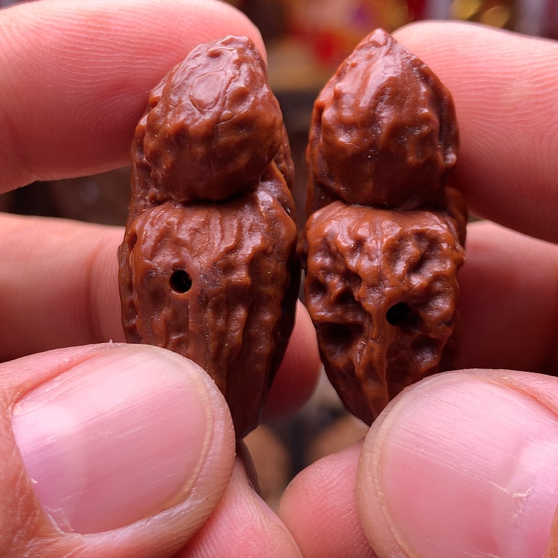 文玩核桃把件东北楸子文玩核桃