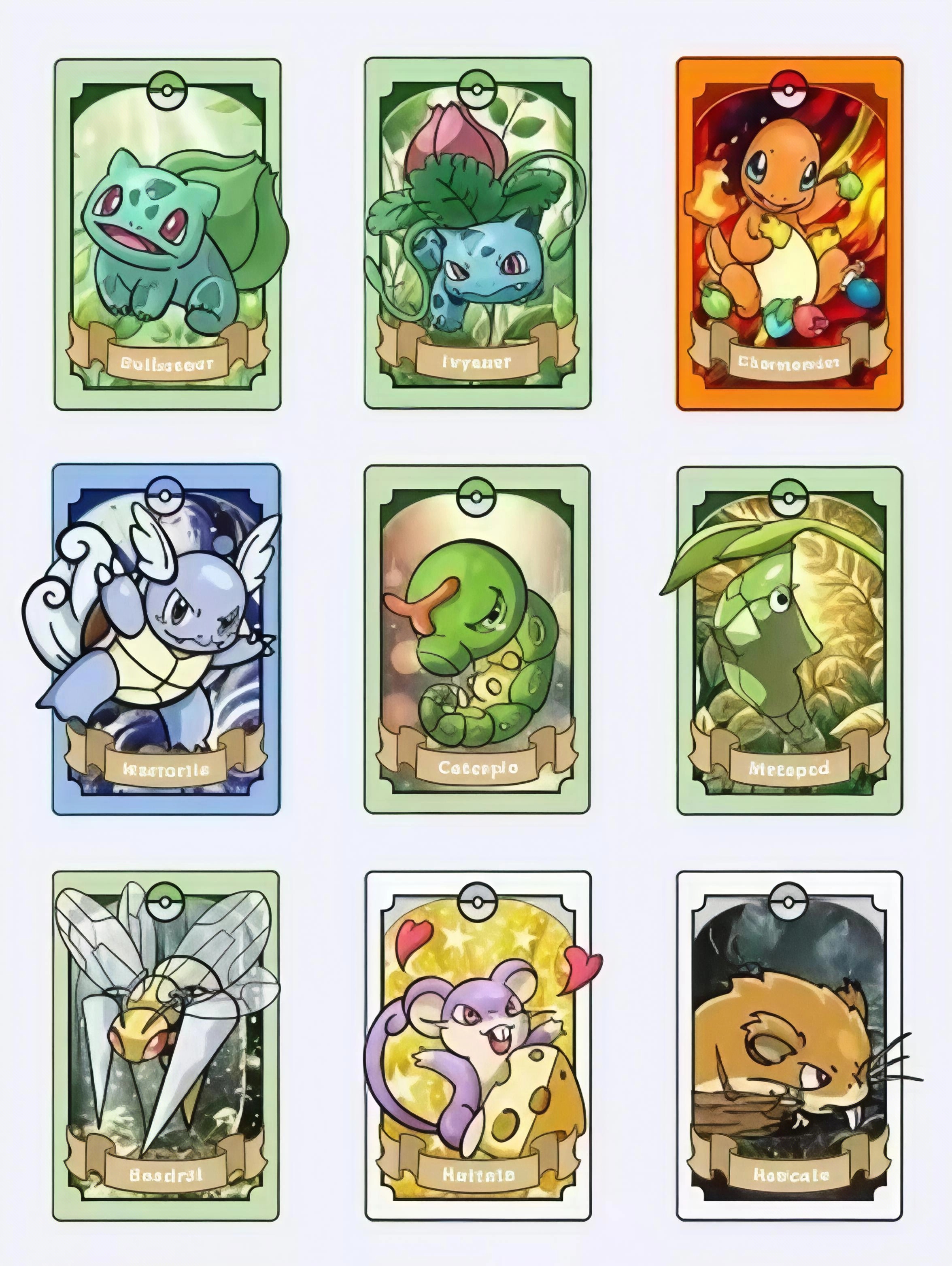 初心文创——宝可梦冰箱贴收藏卡牌