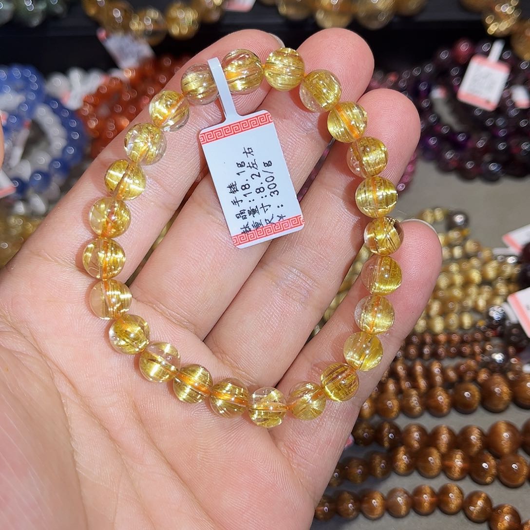 水晶手链未镶嵌钛晶手串