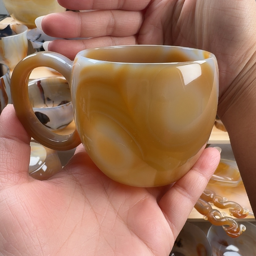 瑞***金玛瑙/玉髓未镶嵌咖啡杯