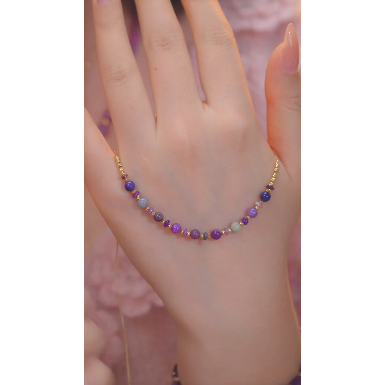 苏纪石（舒俱来）项链18K金镶嵌多样性发 卡4-5 @@P0965