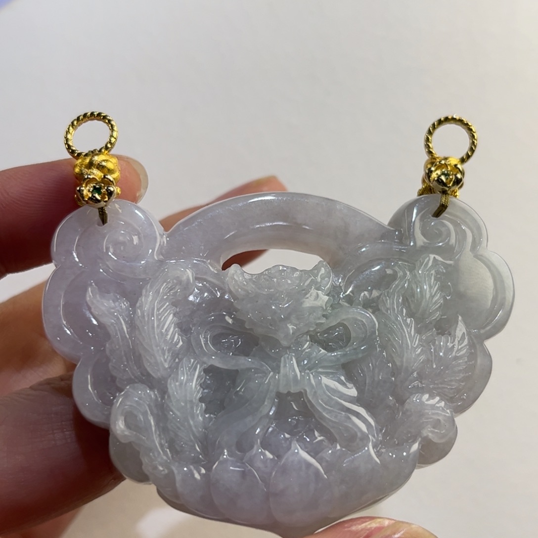 翡翠未镶嵌吊坠(赠链)代编织