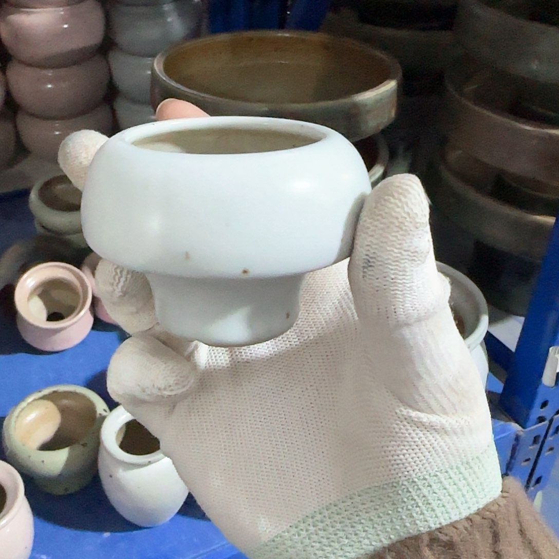 瓷片景德镇手工花盆