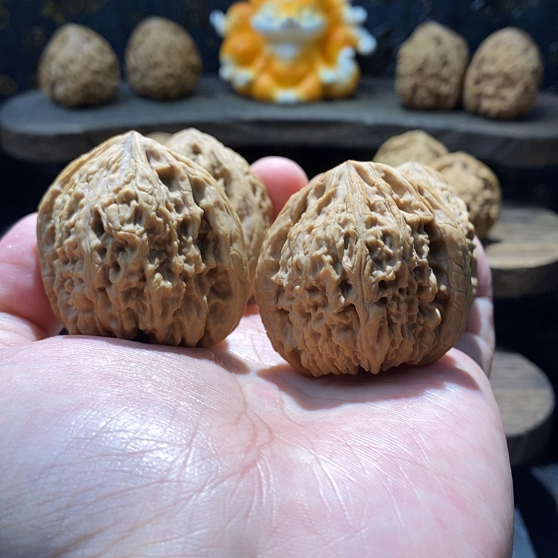 米***饭文玩核桃把件涿鹿南将石