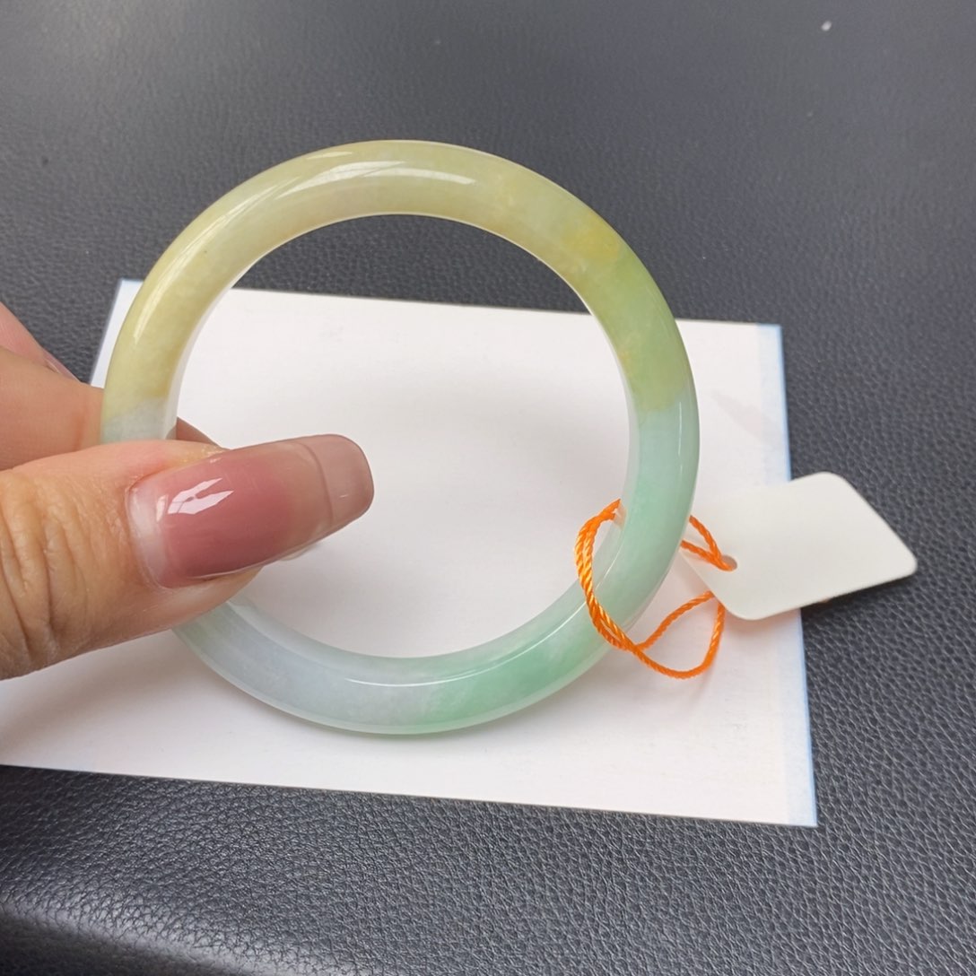 翡翠未镶嵌手镯53-54圈口