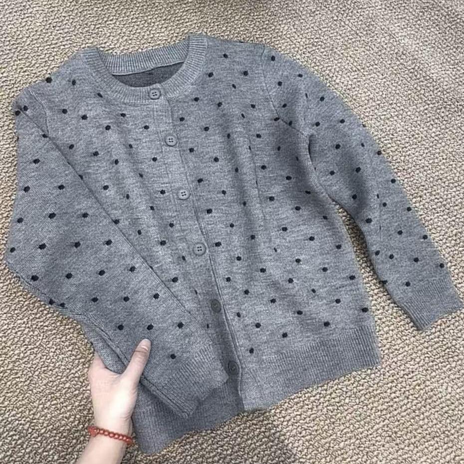 【波点开衫】新款高级感提花显瘦针织衫开衫