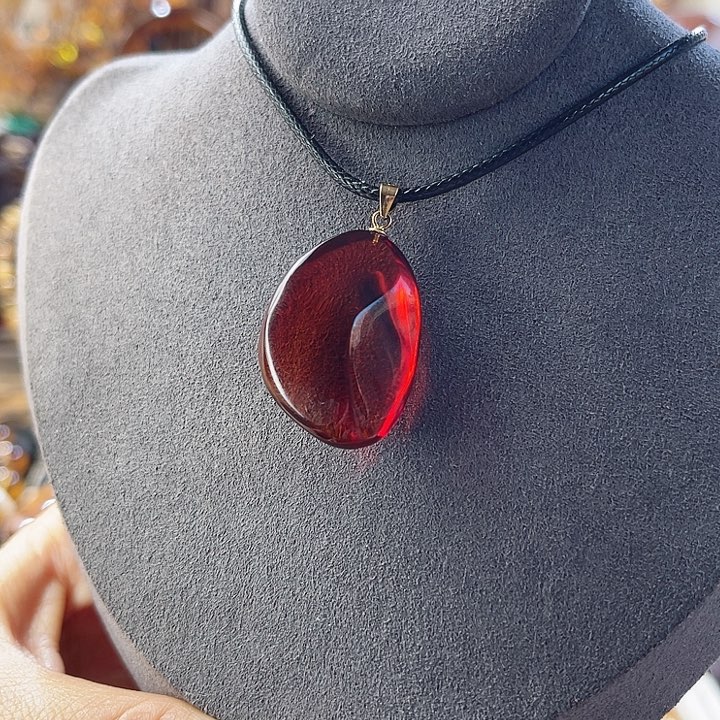 琥珀颈饰未镶嵌天然缅甸琥珀