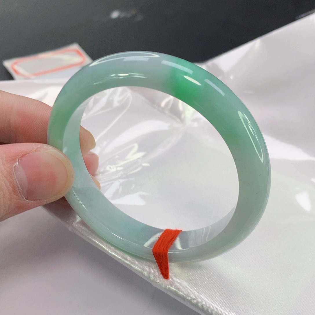 翡翠手镯未镶嵌145缅甸天然翡翠A货