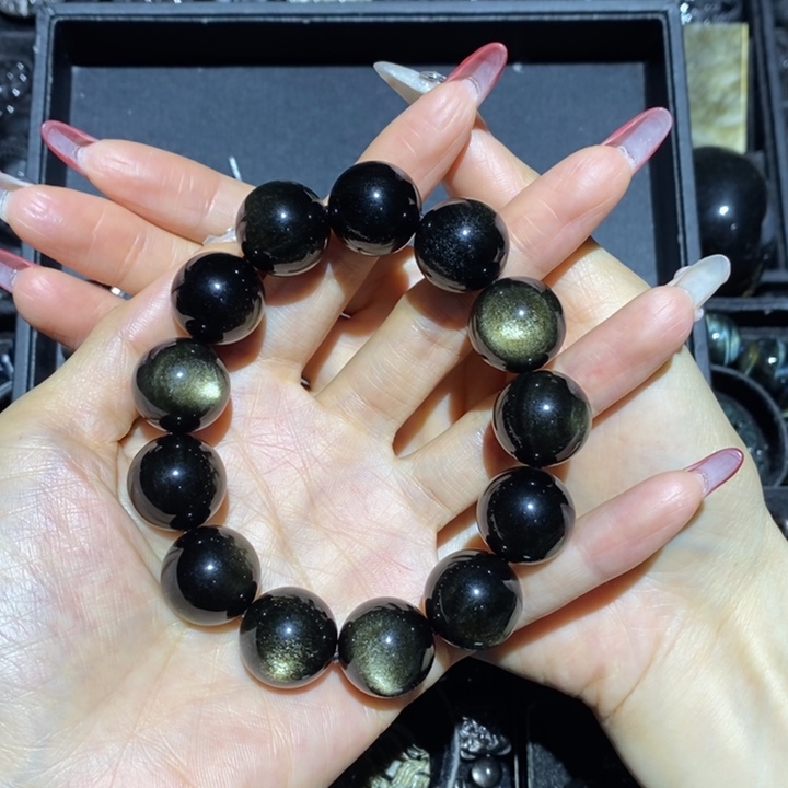 黑曜岩手链未镶嵌大**。