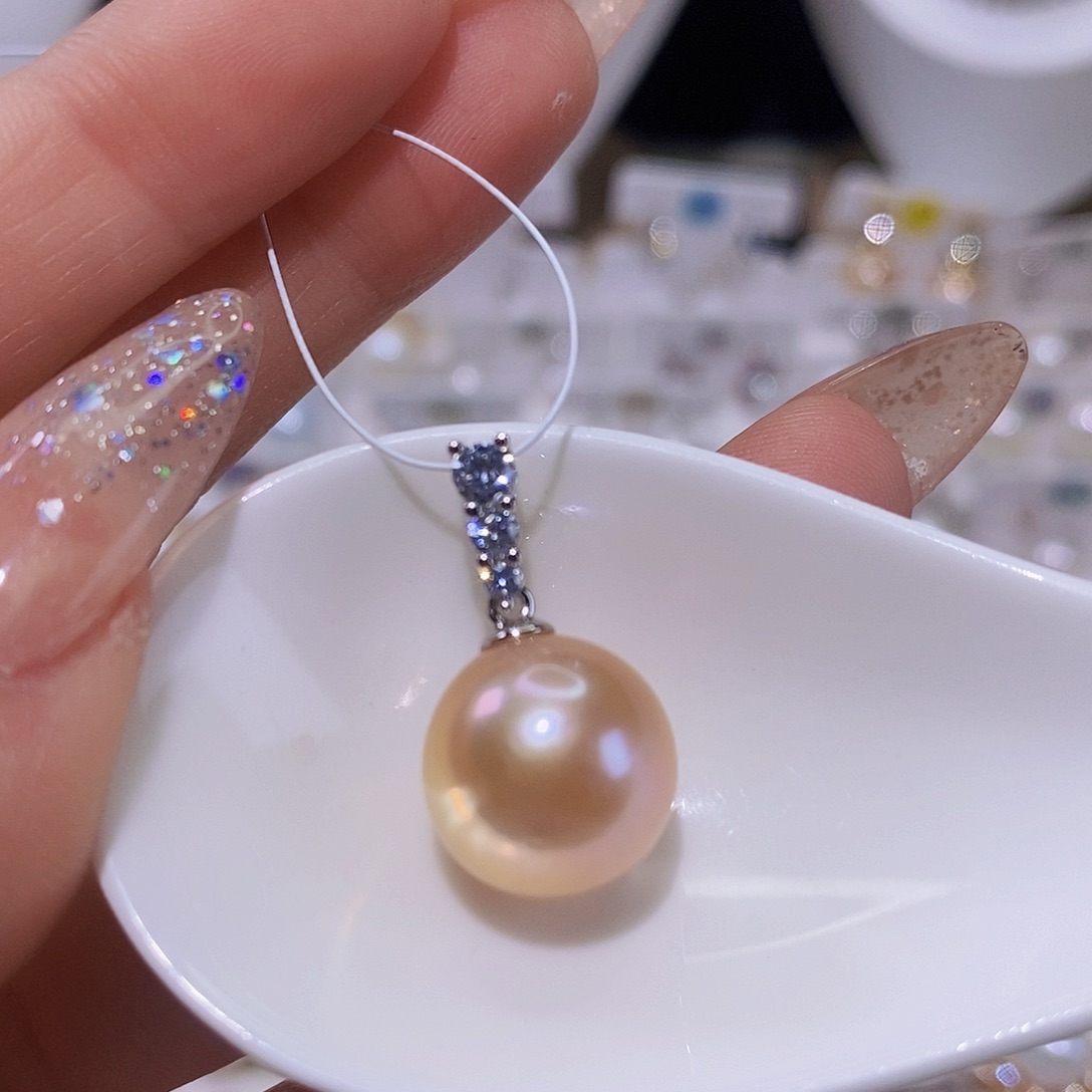 淡水珍珠颈饰银S925镶嵌