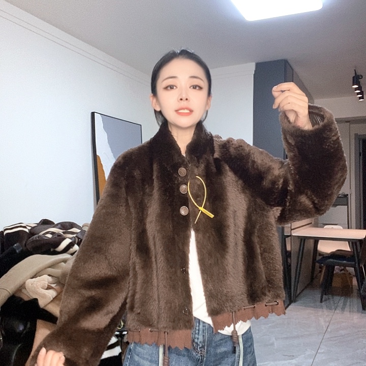 绵羊皮拉贡皮毛一体L135斤