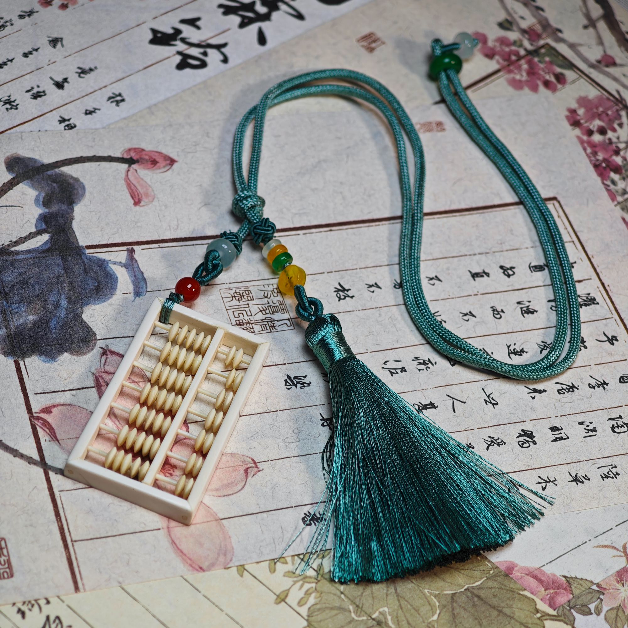 【Y】猛犸牙算盘吊坠.