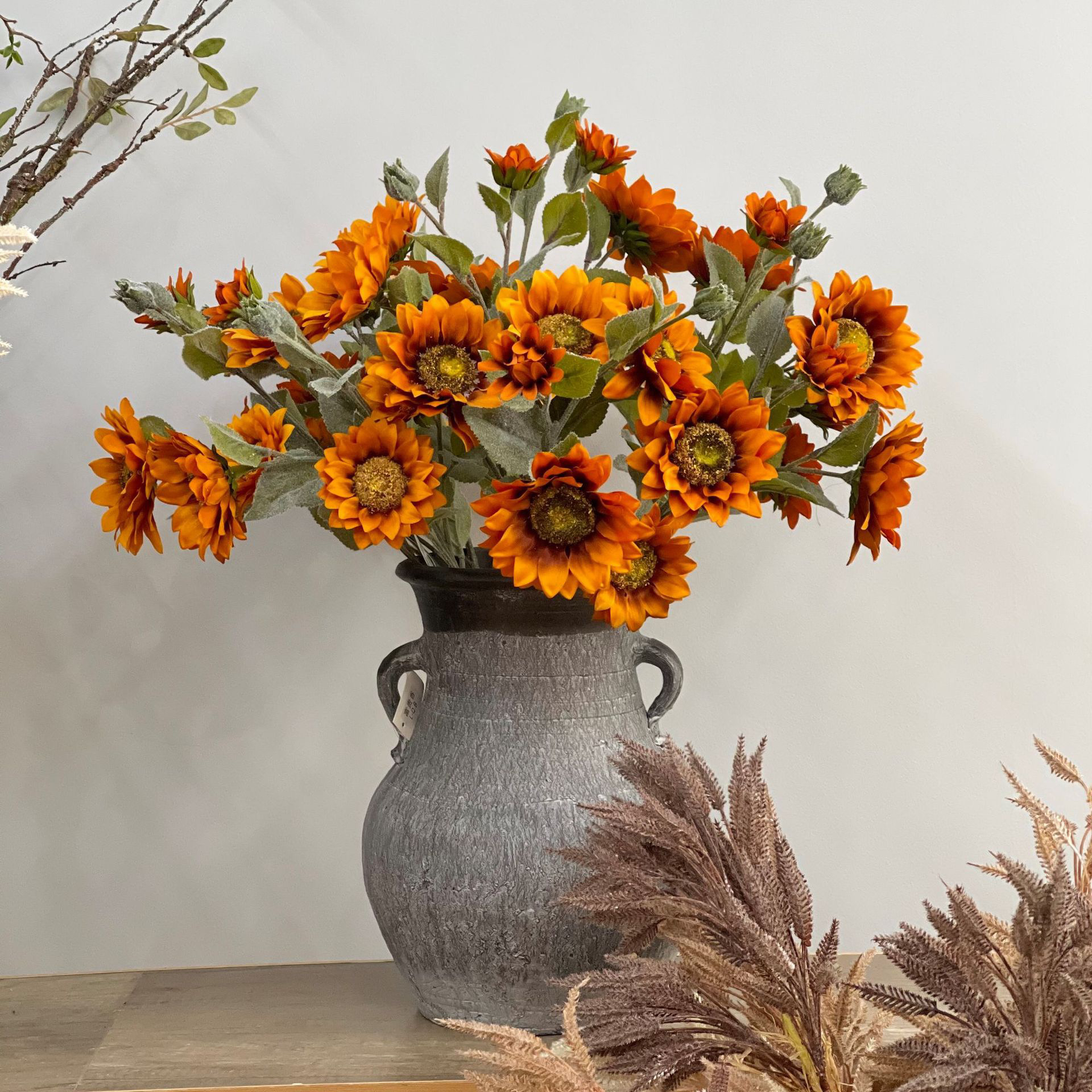 仿真向日葵花向阳太阳菊植绒家居软装搭配花艺节日装饰绢花假花 