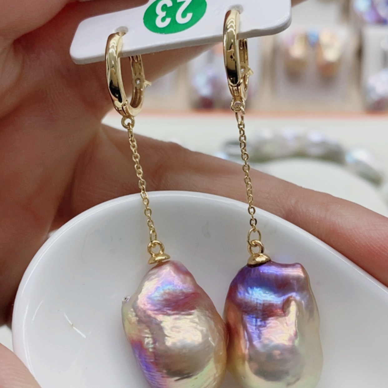 【闪购商品】银S925镶嵌淡水珍珠耳饰