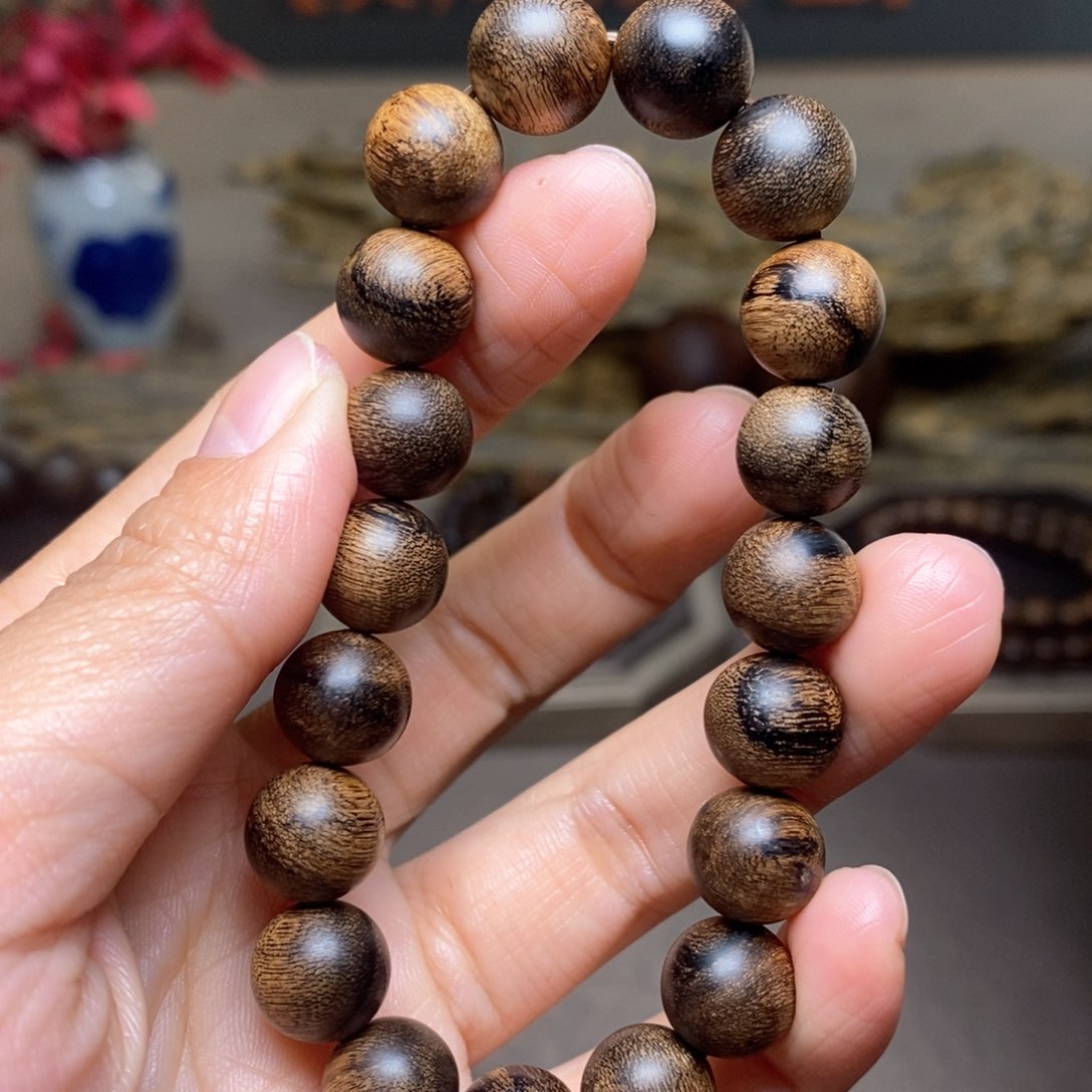 沉香手串越南芽庄瘤疤黄棋楠1.0