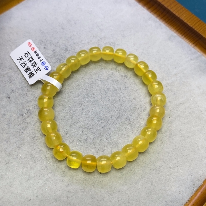 蜜蜡裸石未镶嵌手串