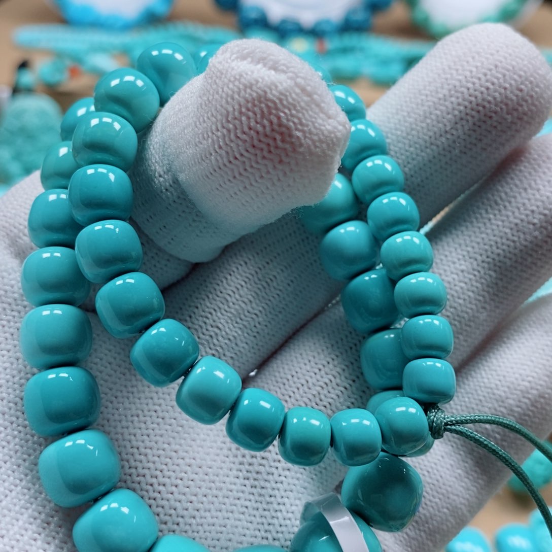 绿松石珠宝奇石未镶嵌铜**囍