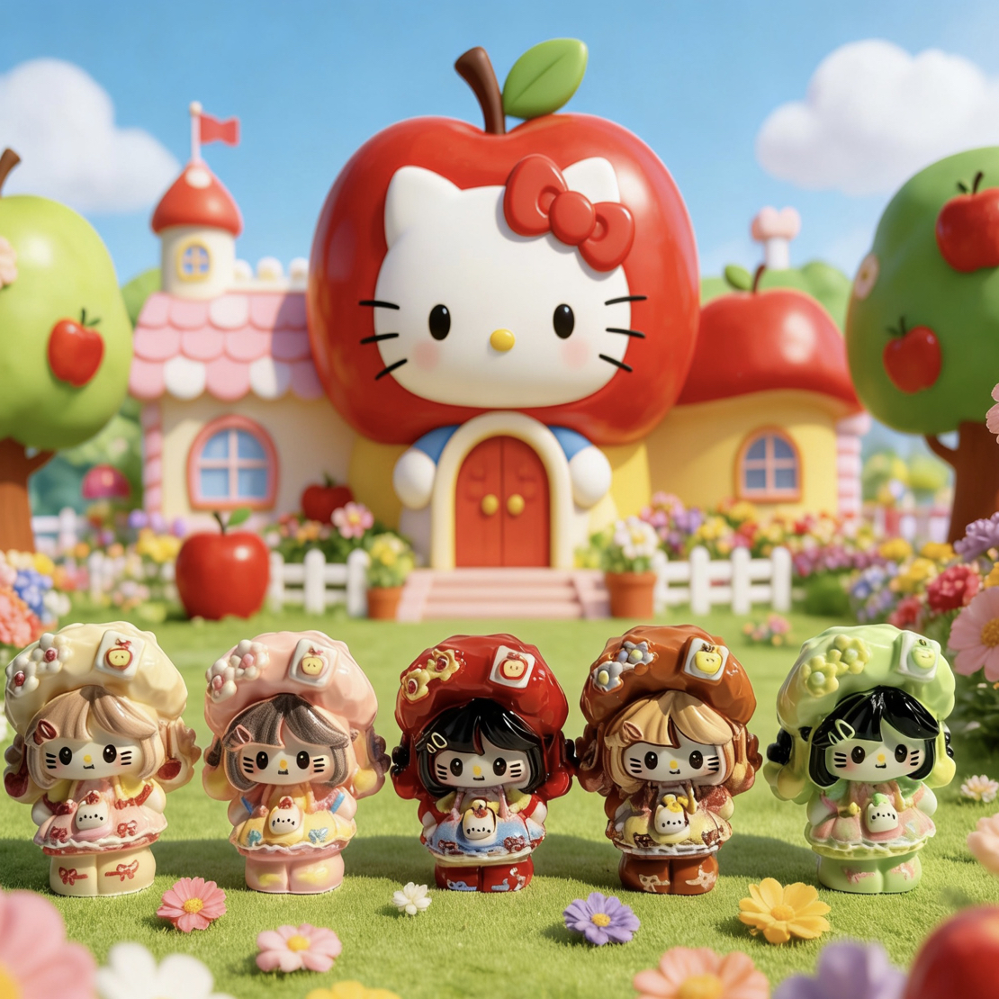 【好困不困定制】小花帽kt！双面全立体款！定制食玩树脂diy手工配件！